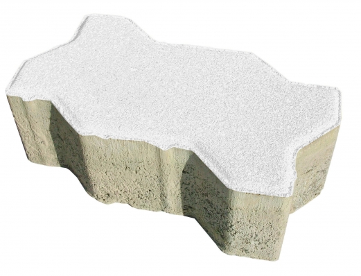 Adoquin Uni 8cm bicapa BLANCO.
